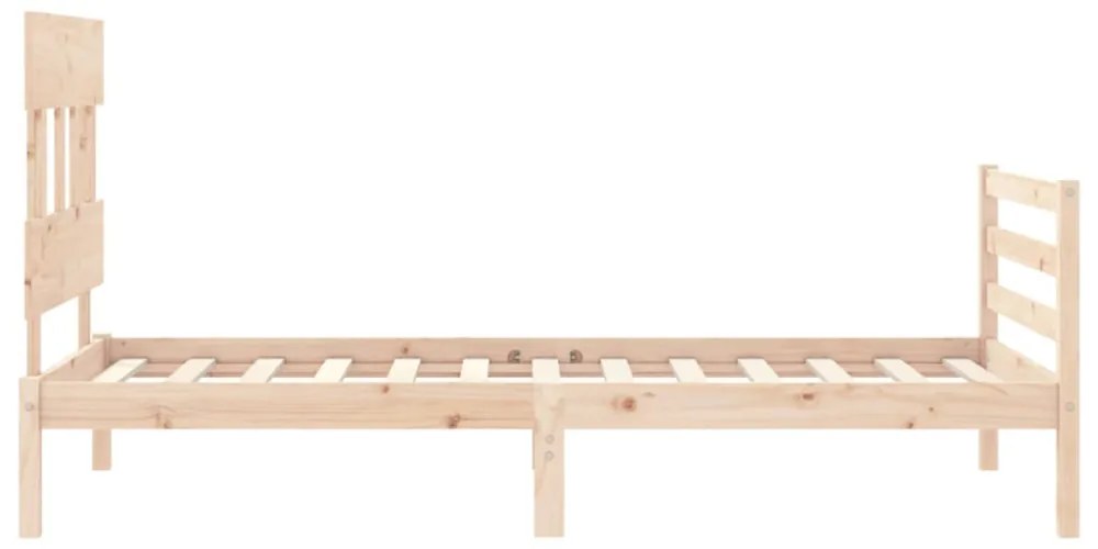 tömör fa ágykeret fejtámlával 90 x 200 cm