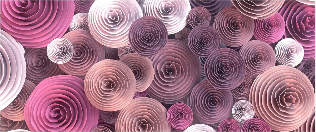 Absztrakt kép Rózsa virága (120x50 cm)
