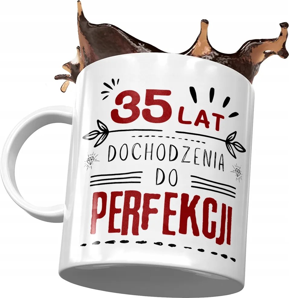 Születésnapi bögre 35 35-es 35-ös Tökéletes Ajándék Nyomtatott Fotóval