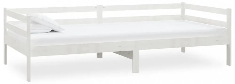 fehér tömör fenyőfa kanapéágy 90 x 200 cm