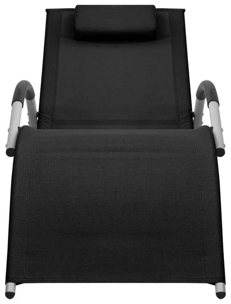 Fekete-szürke textilén napozóágy