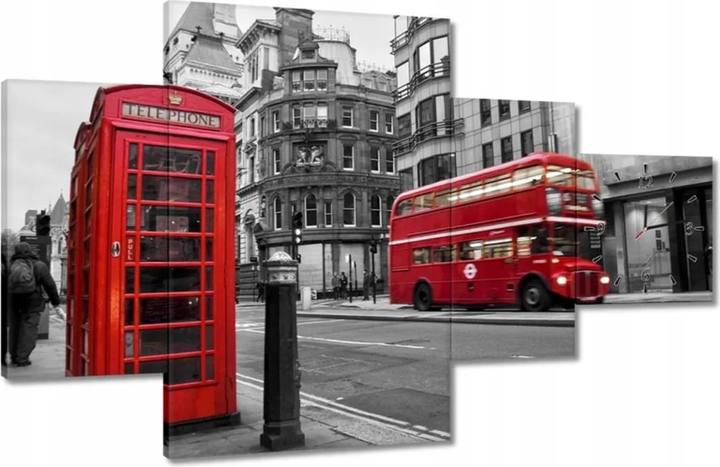 Faliórák 130x80 London Fülke Busz