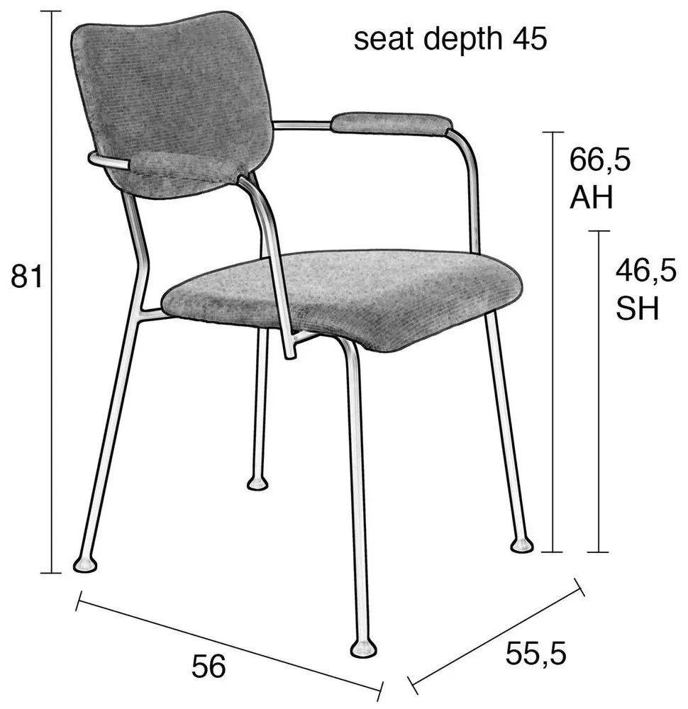 Benson design karfás szék