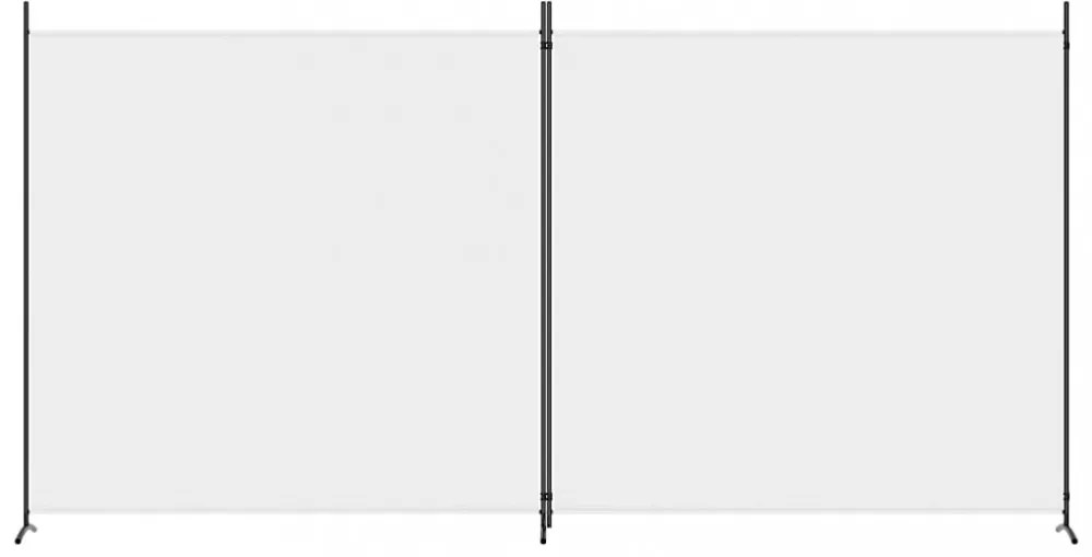 2 paneles fehér szövet térelválasztó 348x180 cm
