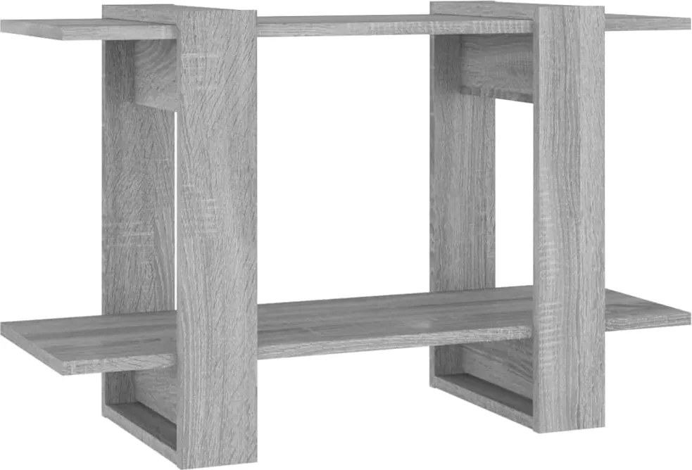 vidaXL szürke sonoma színű könyvszekrény/térelválasztó 80 x 30 x 51 cm