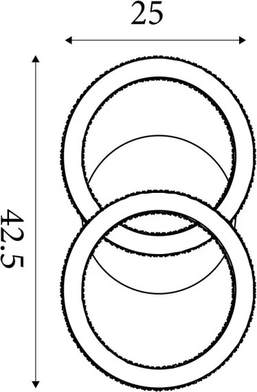 Searchlight 37122CP-LED fényerőszabályozható mennyezeti lámpatest — műszaki adatok: LED/24W/230V, 3000K, 25x42,5 cm