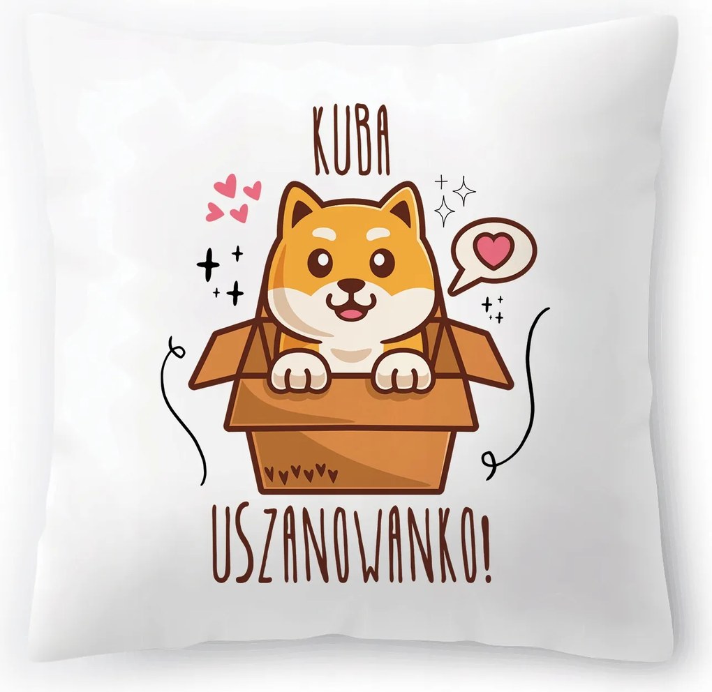 Kuba párna Születésnapra Ajándék Fotóval Fehér 40x40 cm