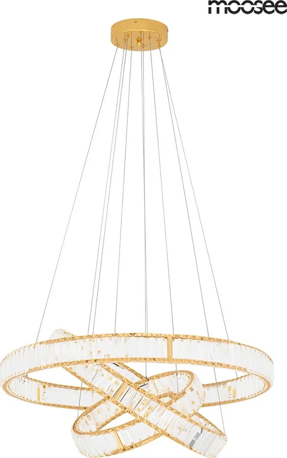 KING HOME MSE010100176 LIBERTY Kristály Függesztett Lámpa Arany LED IP20
