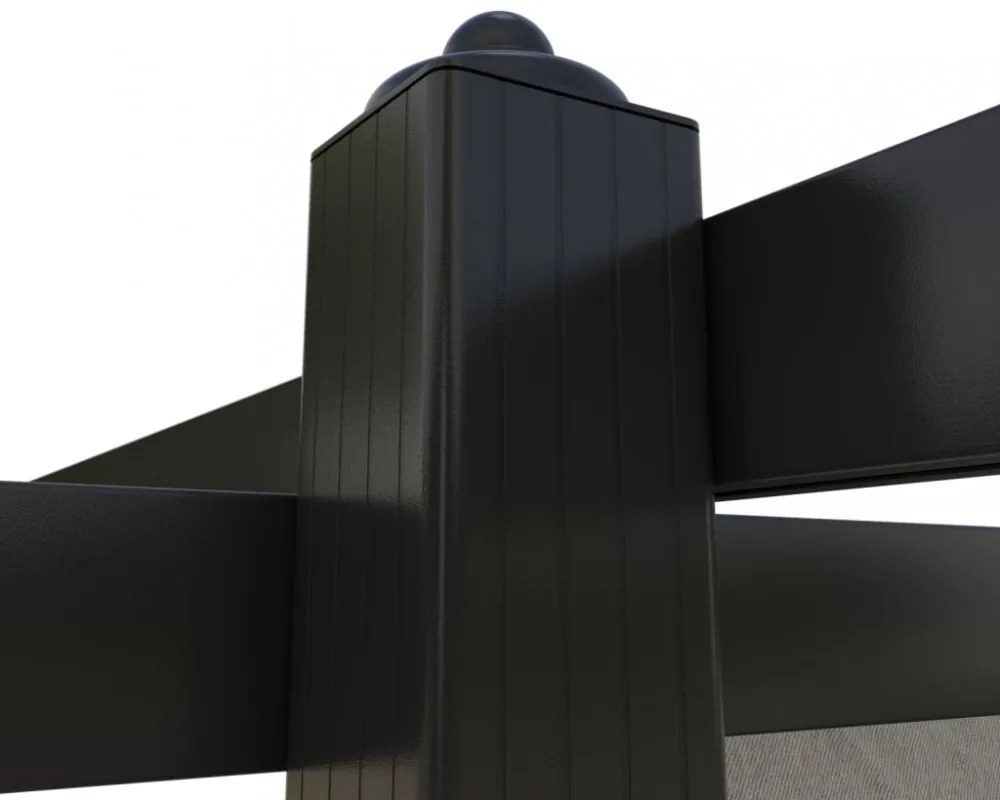 krémszínű kerti pavilon behúzható tetővel 3 x 3 m