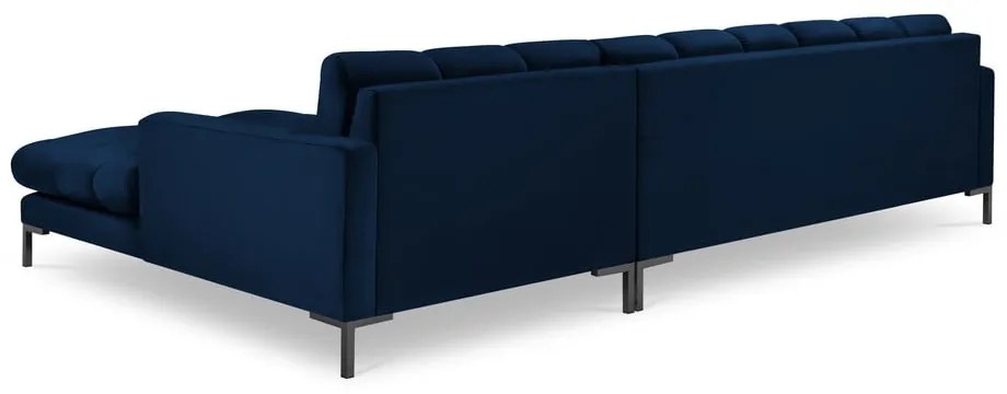 Bali sötétkék bársony sarokkanapé, jobb oldali - Cosmopolitan Design