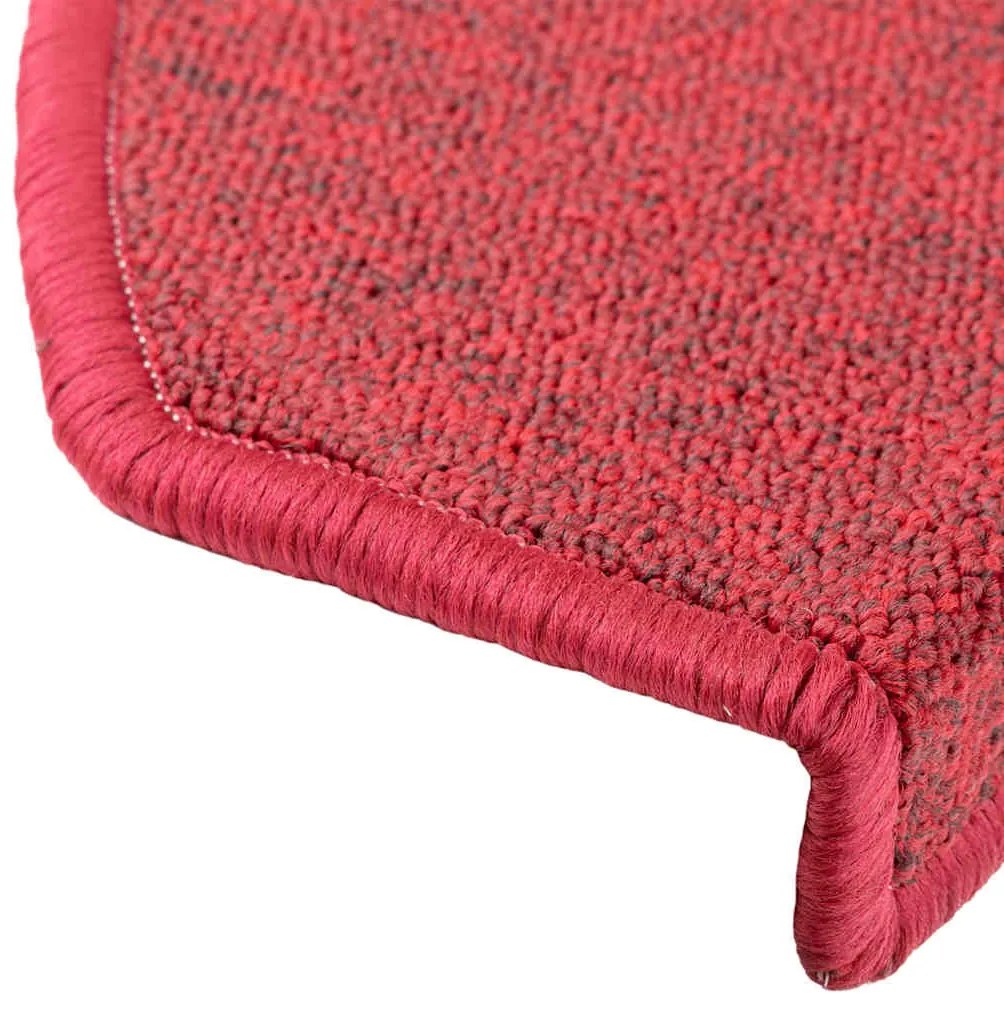 20 db bordeaux piros lépcsőszőnyeg 65x24x4 cm