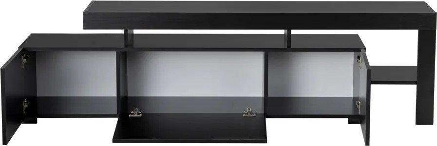 Beliz TV-állvány, fekete fa, 192 cm