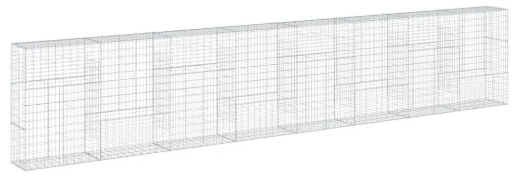 horganyzott vas gabion kosár fedéllel 800 x 50 x 150 cm