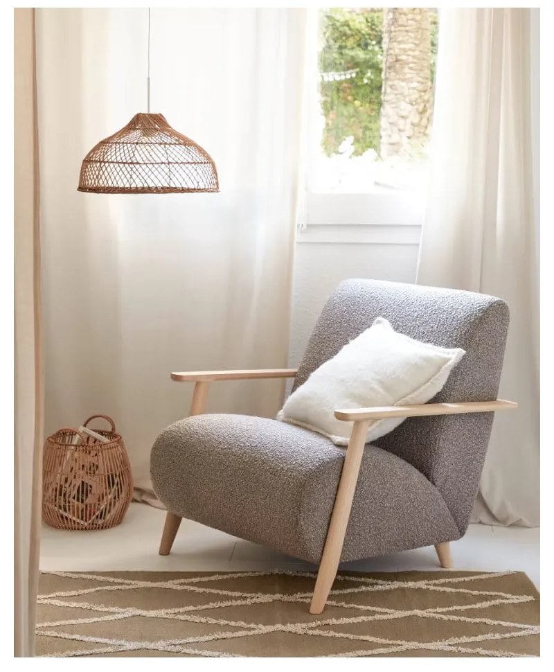 Natúr színű rattan lámpabúra ø 42,5 cm Dyara – Kave Home