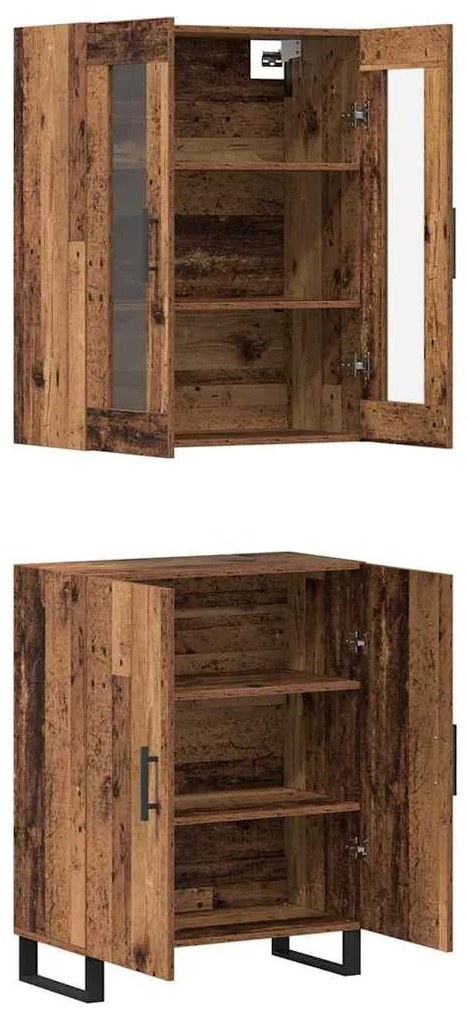 Magasfiú Falra szerelhető Régi fa 69.5 x 34 x 90 cm Faanyag