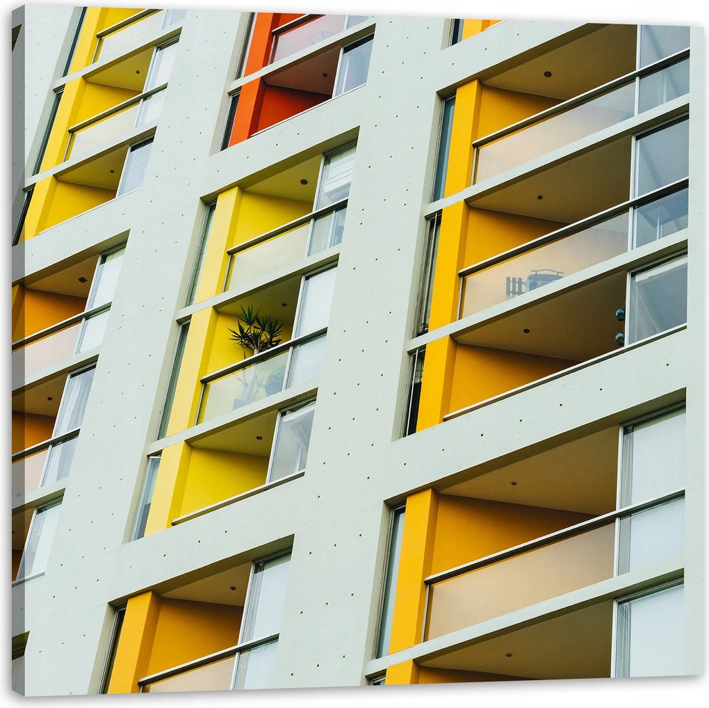 Vászonkép Blokk Lakás Épület Városépítészet 50x50