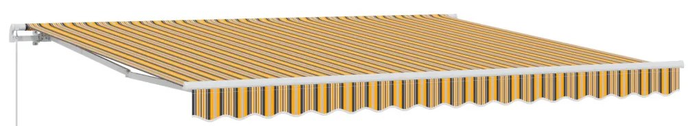 Manuális Behúzható Napellenző Csíkos Multicolor 400x300 cm