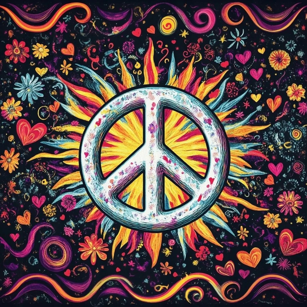 Vászonkép Canvas Graffiti Street Art Csendes-óceán Szoba Barátság 80x80