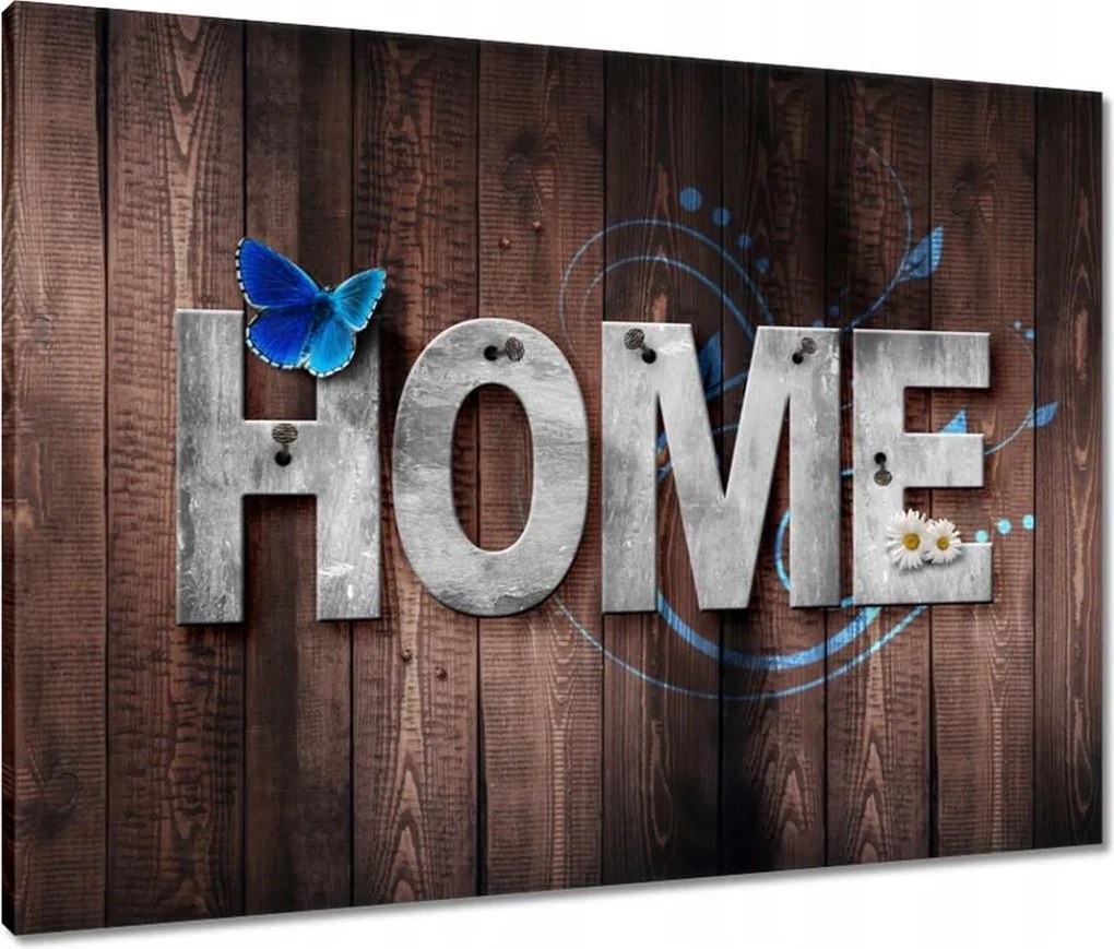 Vászonkép 80x60 Felirat Home