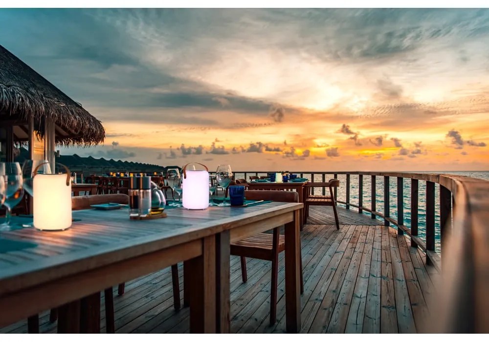 USB LED hordozható kültéri lámpa távirányítóval ø 14 cm Orno – Fischer &amp; Honsel