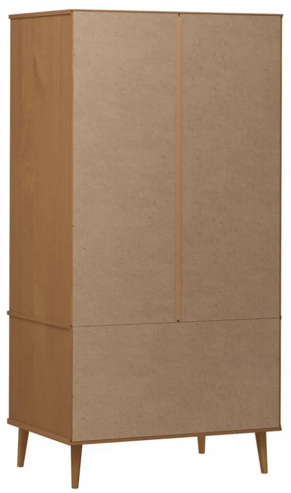 MOLDE barna tömör fenyőfa gardrób 90 x 55 x 175 cm
