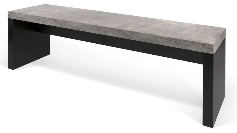 Detroit fekete-szürke pad beton dekorral, 140 x 43 cm - TemaHome