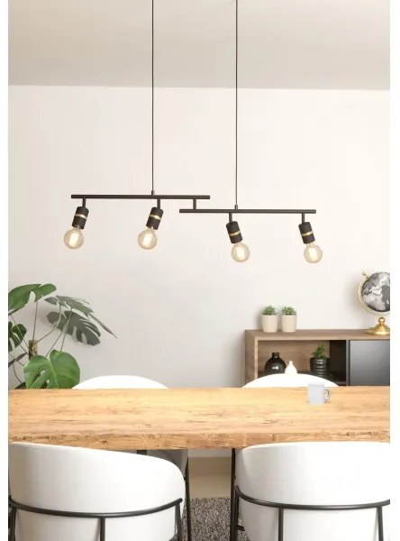 Eglo 900177 - Csillár zsinóron LURONE 4xE27/10W/230V