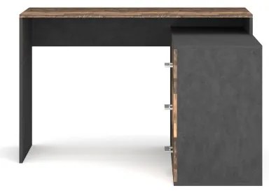 Íróasztal fiókokkal és univerzális sarokkal (jobb/bal) JULES barna/fekete