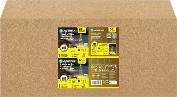 Aigostar - LED napelemes karácsonyi dekoráció LED/0,59W/3,7V 100 cm IP65 meleg fehér