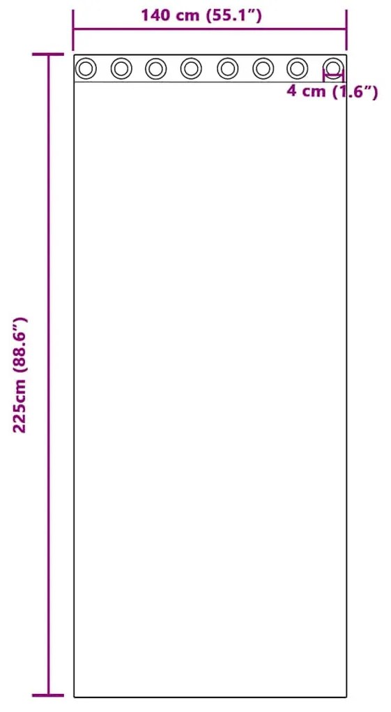 Függönyök függönyökkel 2 pcs Türkiz Poliészter