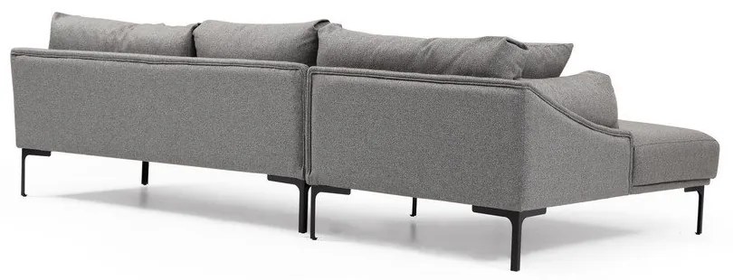 Leo szürke sarokkanapé, bal oldali - Artie