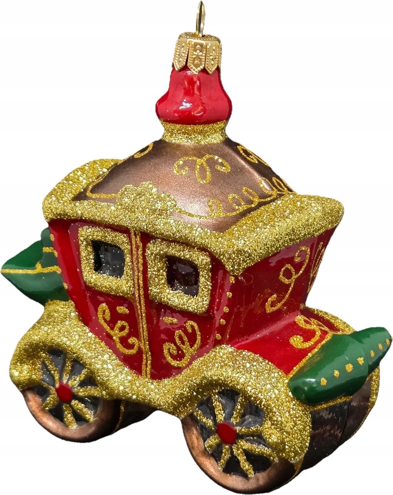 A királynő vörös hintója kollekció Kézzel festett üveggömb