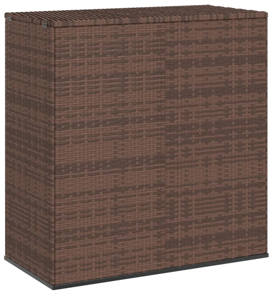 vidaXL barna polyrattan kerti párnatartó doboz 100 x 49 x 103,5 cm