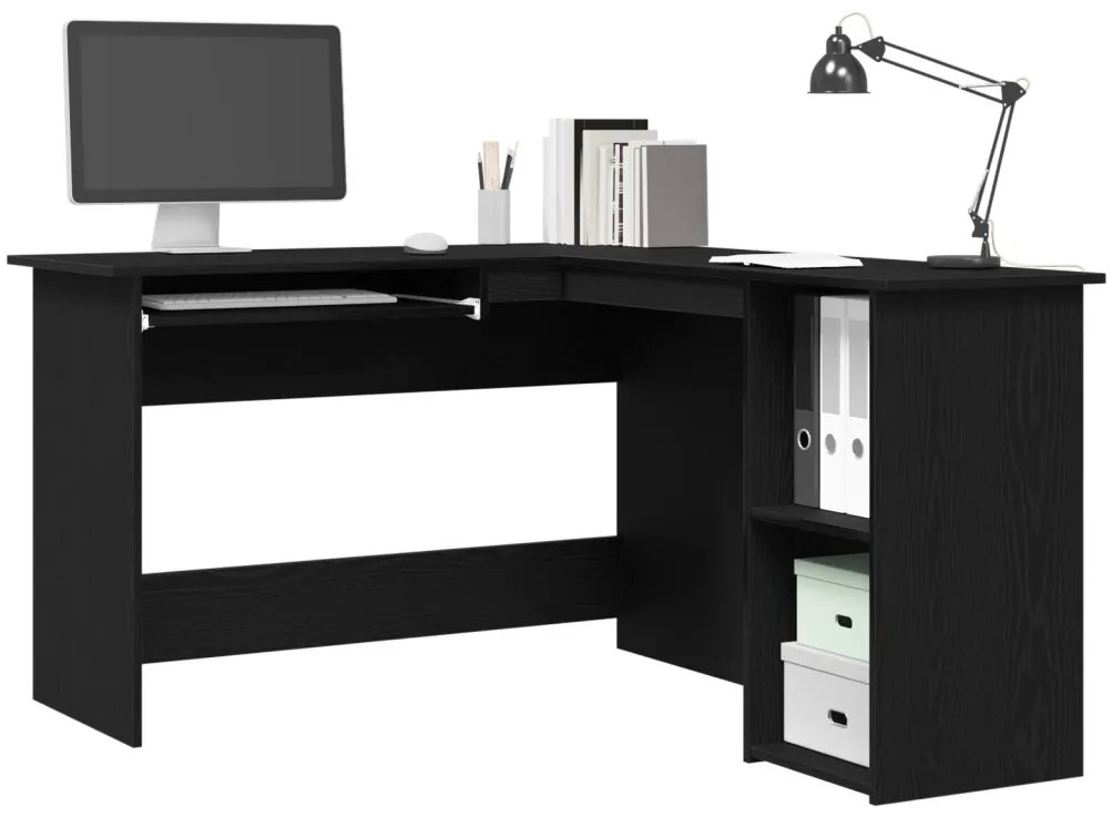 vidaXL Fekete Tölgy Asztal 120x140x75 cm Mérnöki Fából