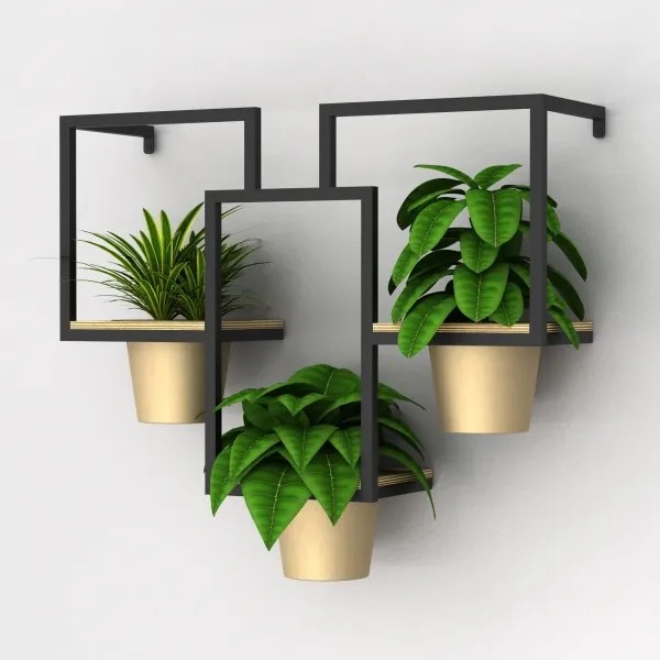 Fali virágcserép 46x53 cm arany