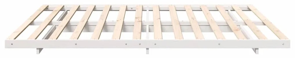 vidaXL Földi ágykeret Fehér 180 x 220 cm Tömör fenyőfa