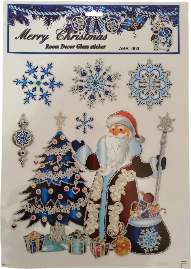 Karácsonyi Matricák Ablakra Hópehely Mikulás Fagy Elektrosztatikus