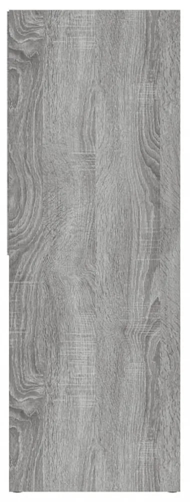szürke sonoma színű szerelt fa könyvszekrény 67 x 24 x 161 cm