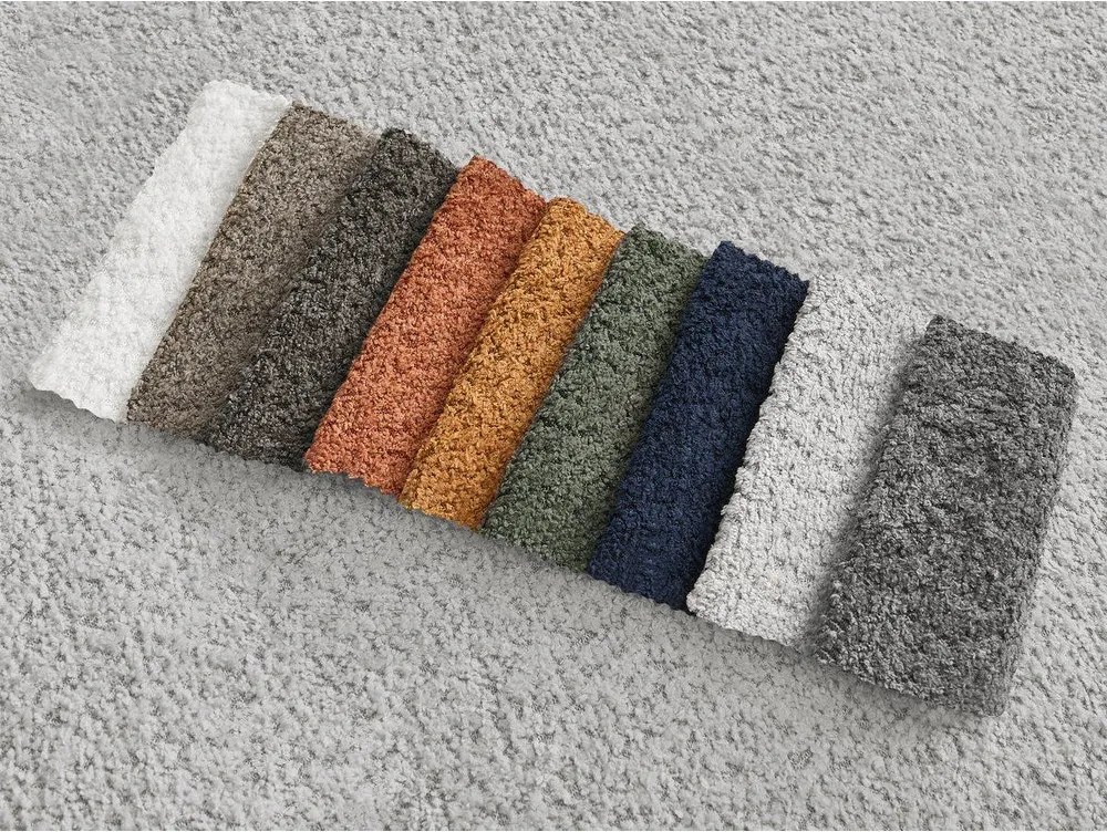 Világosszürke buklé kinyitható-tárolóhelyes sarokkanapé (bal oldali-heverő résszel) Montaigne – Bobochic Paris