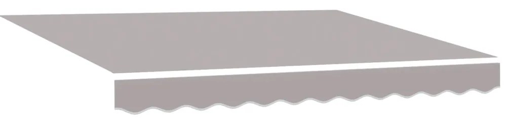 Kézi Behúzható Napellenző LED Fénnyel Világosszürke 350x250 cm