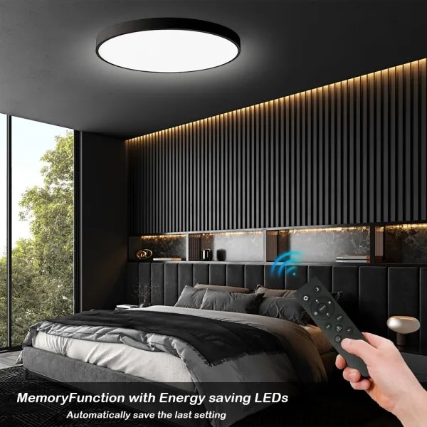 Brilagi - LED dimmelhető lámpa POOL SMART LED/180W/230V átm. 120 cm Wi-Fi Tuya fekete + távirányító