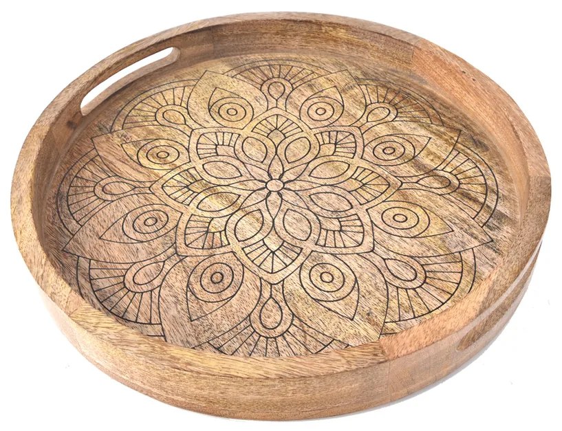 InDecor Mandala mangófa tálca, 38 x 38 x 4,5 cm