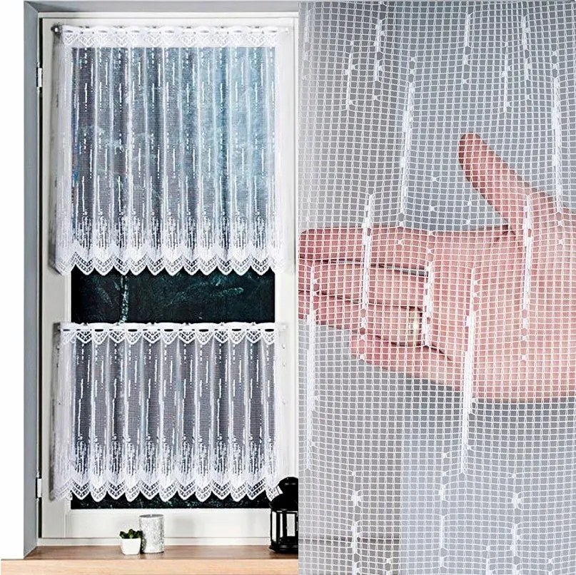 Jacquard függöny 000146 300x70cm irigy mintás (kész) szegéllyel