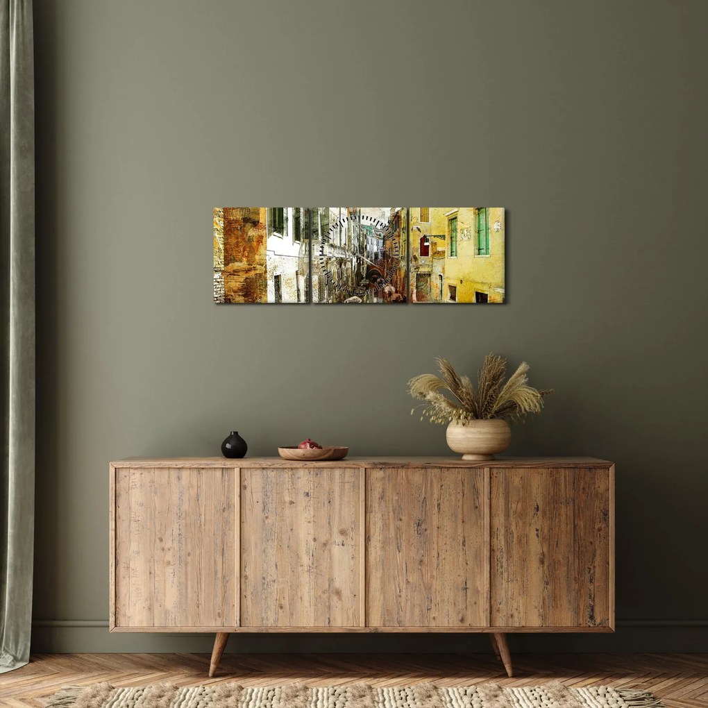 Kép - Utca Velencében (órával) (90x30 cm)