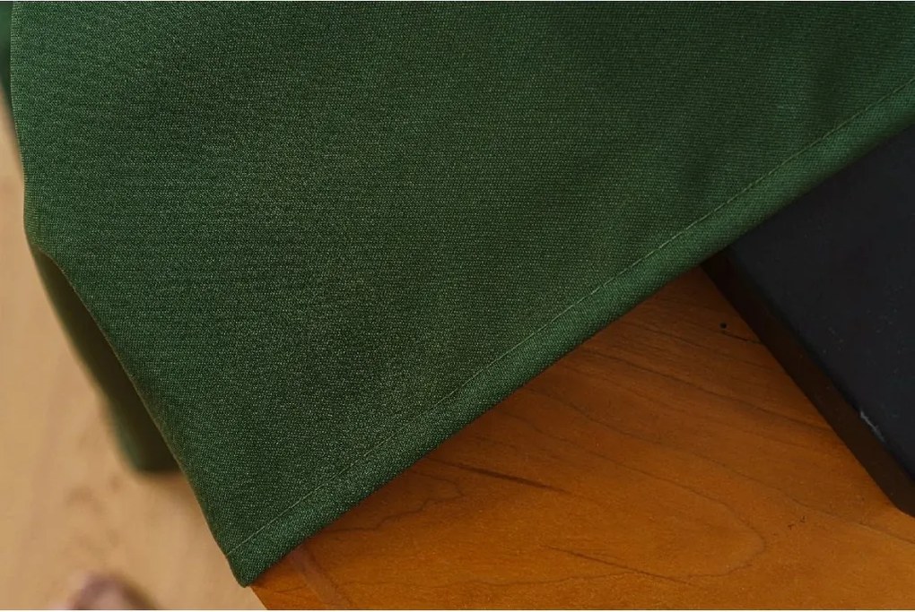 Függöny OXFORD LIGHT 140x250 cm, sötétzöld Felfüggesztés: Fém gyűrűk