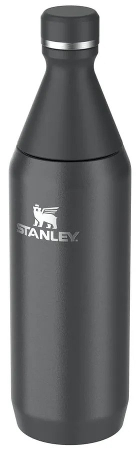 Fekete rozsdamentes acél termopalack 600 ml All Day Slim Bottle Black – Stanley