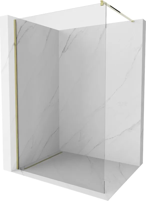 Mexen Kioto Walk-in zuhanyfal 120 x 200 cm, átlátszó 8 mm, arany - 800-120-101-50-00