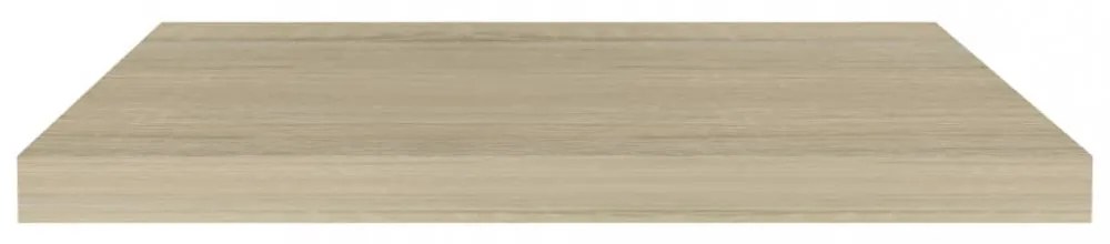 tölgyszínű MDF lebegő fali polc 60 x 23,5 x 3,8 cm
