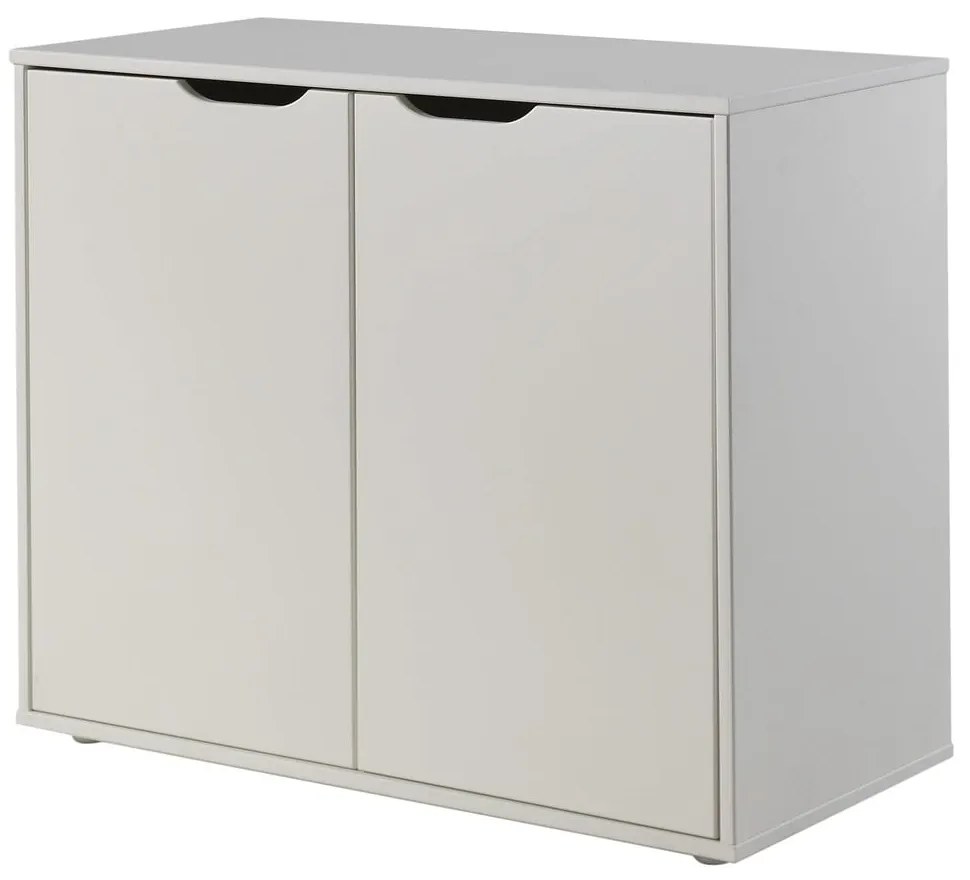 Fehér borovi fenyő ágyneműtartós galéria gyerekágy ágyráccsal 90x200 cm Scott – Vipack