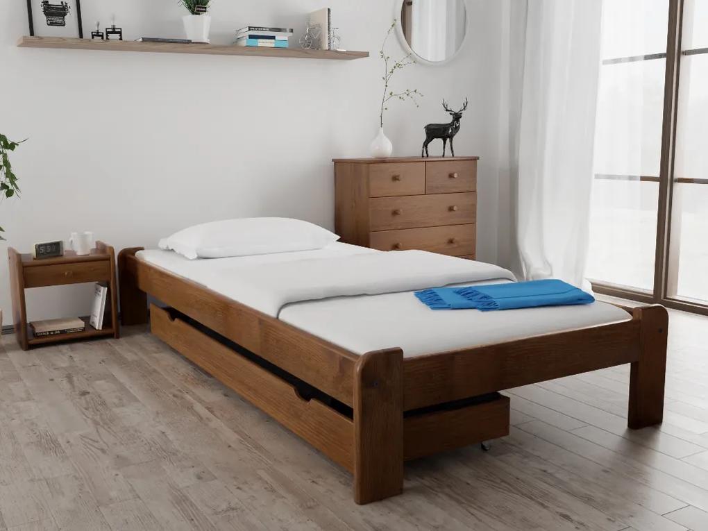 ADA ágy 120 x 200 cm, tölgyfa Ágyrács: Ágyrács nélkül, Matrac: Somnia 17 cm matrac